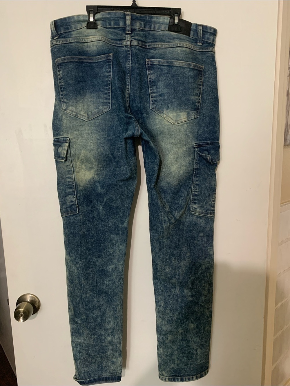 Slim Straight Cargo Jeans - Washed Blue - Picture 5 of 6